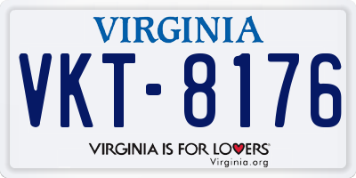 VA license plate VKT8176