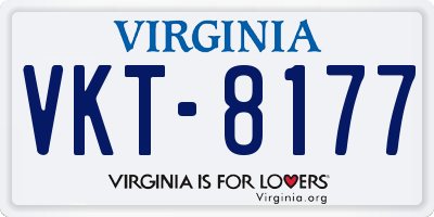 VA license plate VKT8177