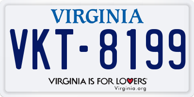 VA license plate VKT8199