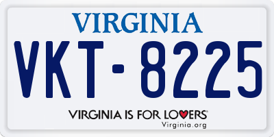 VA license plate VKT8225