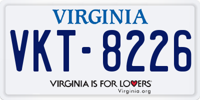VA license plate VKT8226