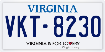 VA license plate VKT8230