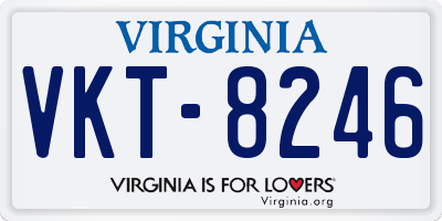 VA license plate VKT8246