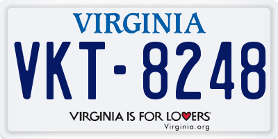 VA license plate VKT8248