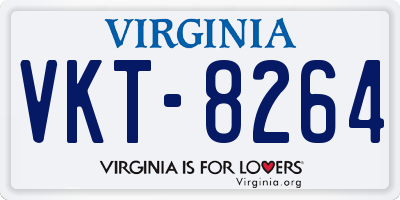 VA license plate VKT8264
