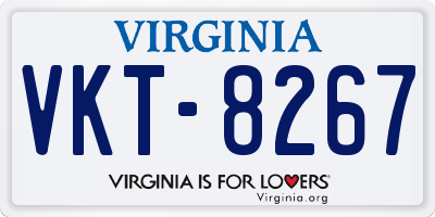 VA license plate VKT8267