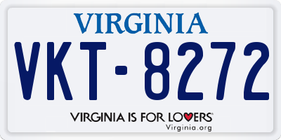 VA license plate VKT8272