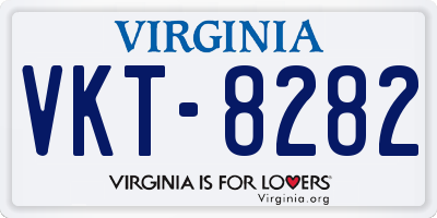 VA license plate VKT8282