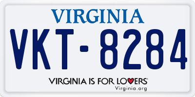 VA license plate VKT8284