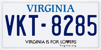 VA license plate VKT8285