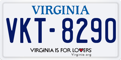 VA license plate VKT8290
