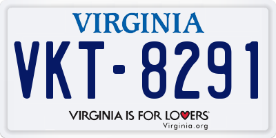 VA license plate VKT8291
