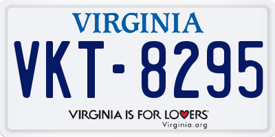 VA license plate VKT8295