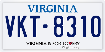 VA license plate VKT8310