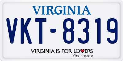 VA license plate VKT8319