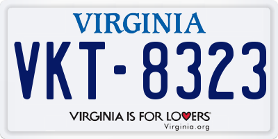 VA license plate VKT8323