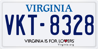 VA license plate VKT8328