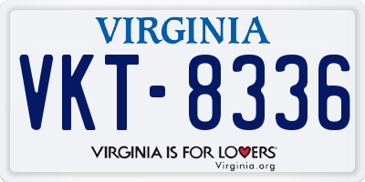 VA license plate VKT8336