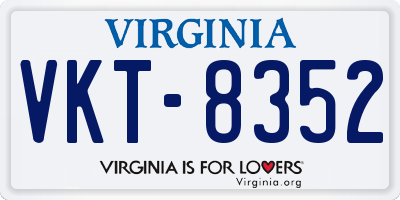VA license plate VKT8352