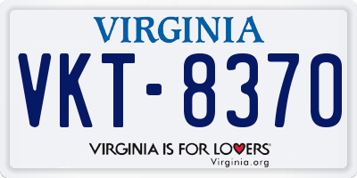 VA license plate VKT8370