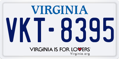 VA license plate VKT8395