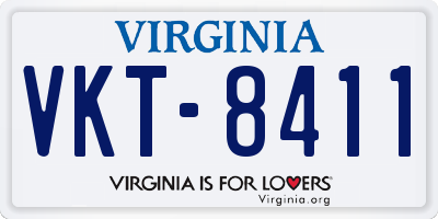 VA license plate VKT8411