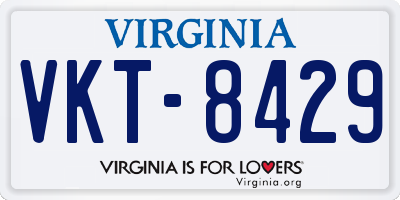 VA license plate VKT8429