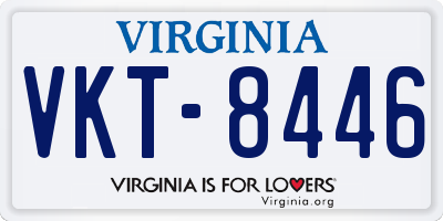 VA license plate VKT8446