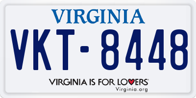 VA license plate VKT8448