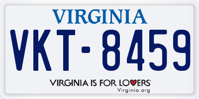 VA license plate VKT8459