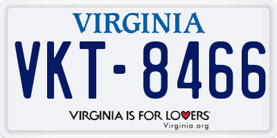 VA license plate VKT8466