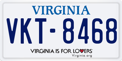 VA license plate VKT8468