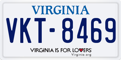 VA license plate VKT8469