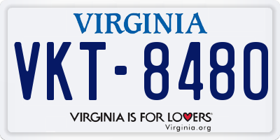 VA license plate VKT8480