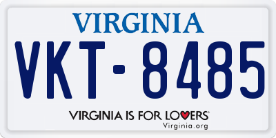 VA license plate VKT8485