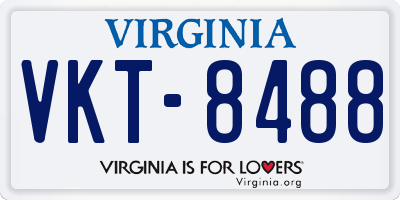 VA license plate VKT8488