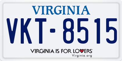 VA license plate VKT8515