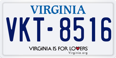 VA license plate VKT8516
