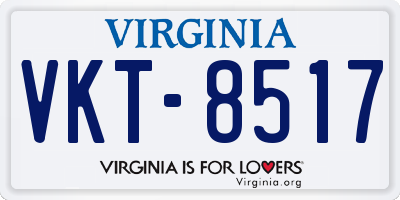 VA license plate VKT8517
