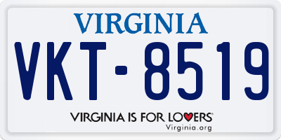 VA license plate VKT8519