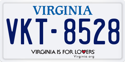 VA license plate VKT8528