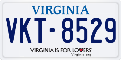 VA license plate VKT8529