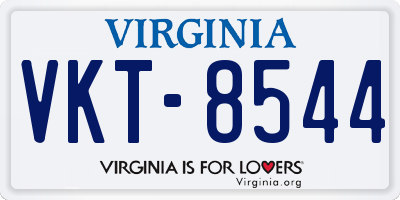 VA license plate VKT8544