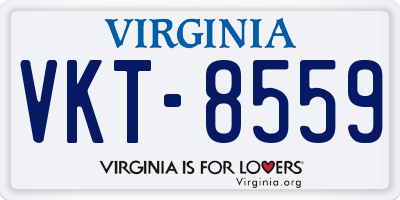 VA license plate VKT8559