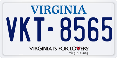 VA license plate VKT8565
