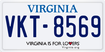 VA license plate VKT8569