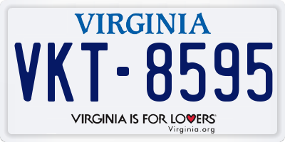 VA license plate VKT8595