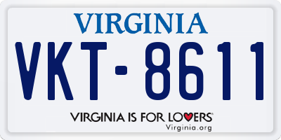 VA license plate VKT8611