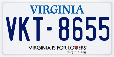 VA license plate VKT8655