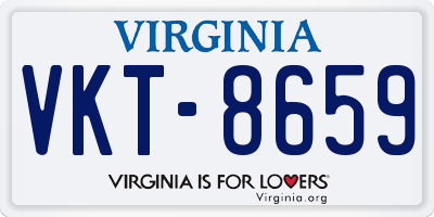 VA license plate VKT8659